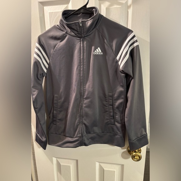 adidas Other - Adidas Dark Gray Jacket with White Accents